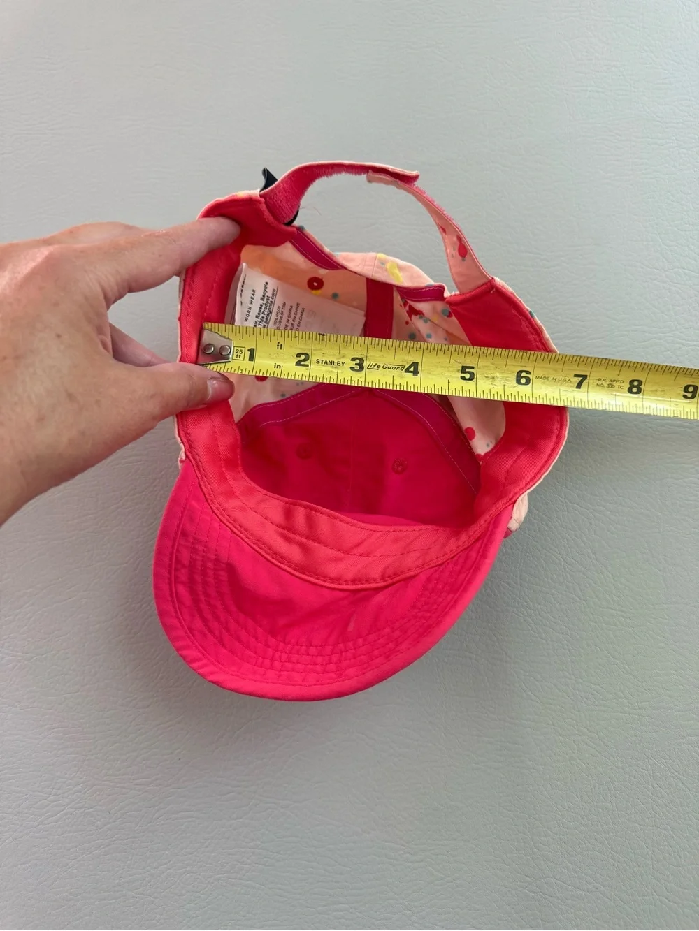 Patagonia Girls Nylon Ball Cap Hat Pink Splatter 5T - Light weight quick dry